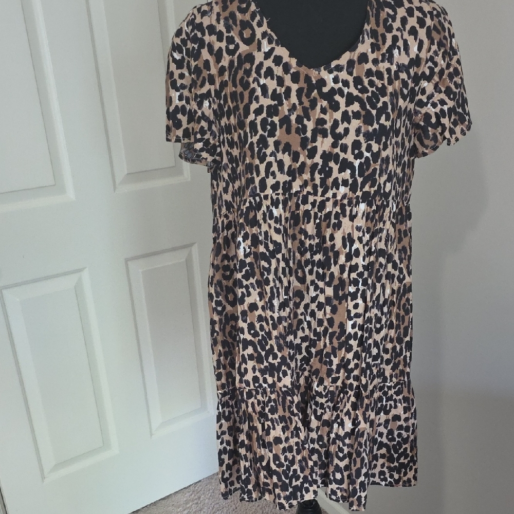 Charlie Paige Leopard Print Mini Dress
